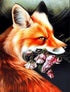 Fox & Blossoms - Paint by Diamonds